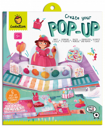 Vârsta - Joc creativ: Creeaza prima carte Pop-Up: Dulciuri, Ludattica, +5 ani