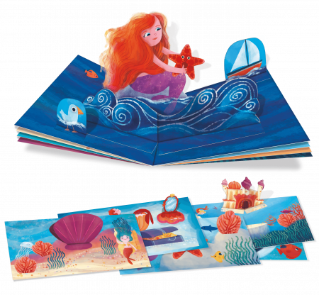 Joc creativ: Creeaza prima carte Pop-Up: Sirene, Ludattica, +5 ani [1]