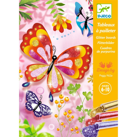 Joc creativ cu sclipici Fluturi, Djeco, 6-7 ani + [1]