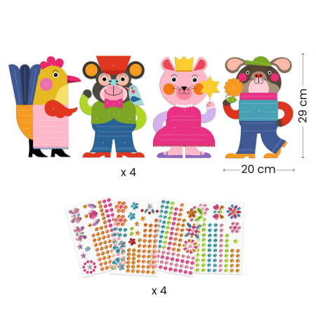 Joc creativ de decorat cu strasuri, Djeco, 3-6 ani [4]