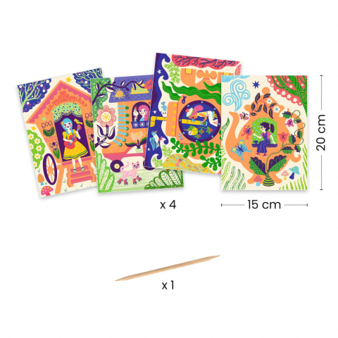 Joc creativ de razuit, Casute trasnite, Djeco [1]