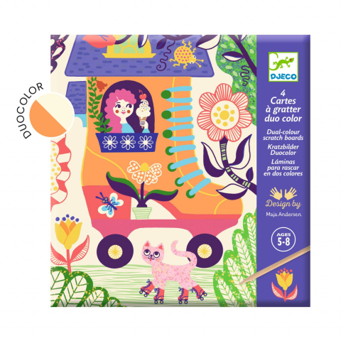 Jucarii copii 8-9 ani - Joc creativ de razuit, Casute trasnite, Djeco