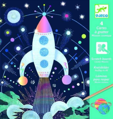 Vârsta - Joc creativ de razuit Cosmos, Djeco, 6-7 ani +