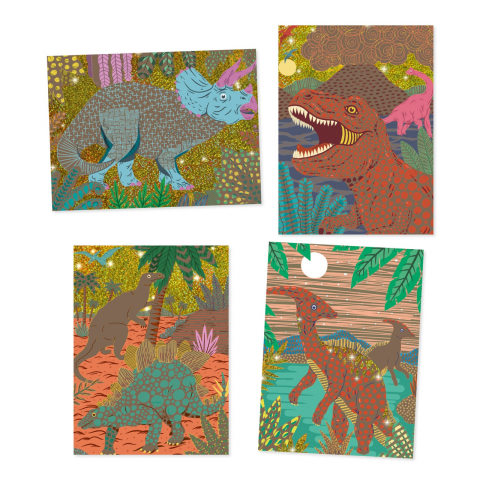Joc creativ de razuit Dinozauri, Djeco, 6-10 ani [1]