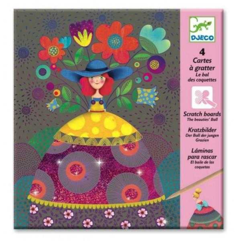 Vârsta - Joc creativ de razuit Fete frumoase, Djeco, 6-7 ani +