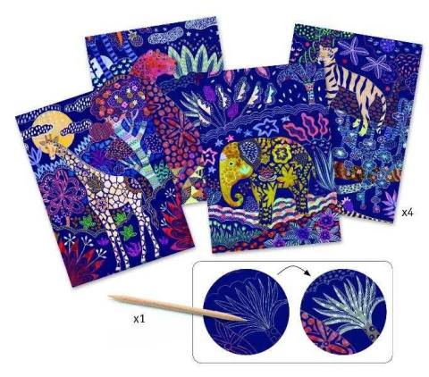 Joc creativ de razuit natura, Djeco, 6-7 ani + [1]