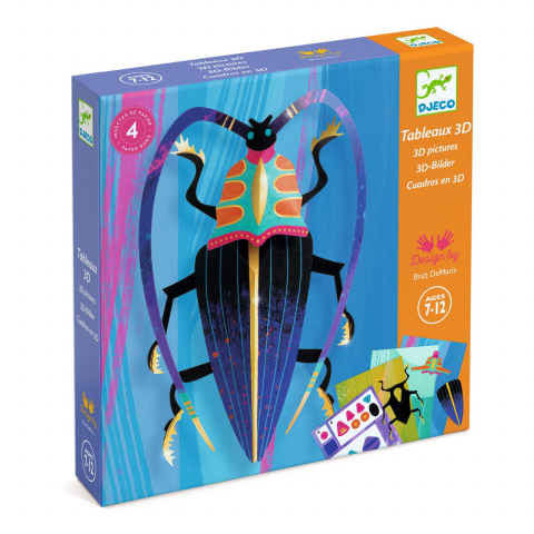 Jucarii copii 8-9 ani - Joc creativ Insecte stralucitoare, Djeco, + 6 ani