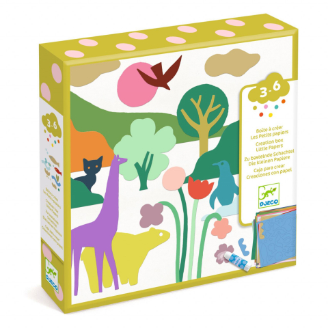Jucarii copii 2-3 ani - Joc creativ Little papers, Djeco, 3-6 ani