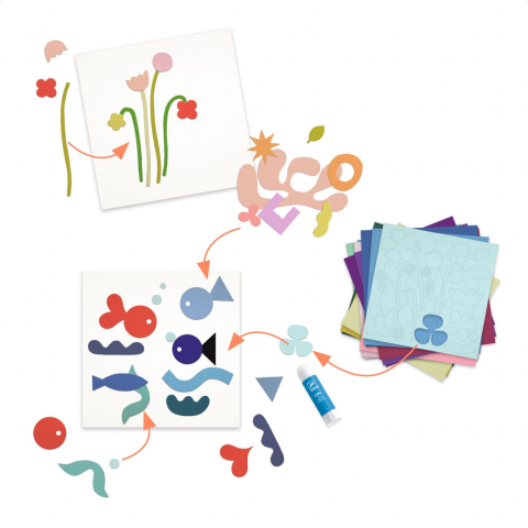 Joc creativ Little papers, Djeco, 3-6 ani [3]