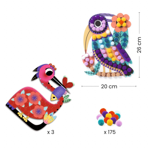 Joc creativ pasari cu bilute, Djeco, 3-6 ani [4]
