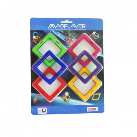 Seturi de construit - Joc de constructie magnetic - 6 piese, MAGPLAYER, 2-3 ani +