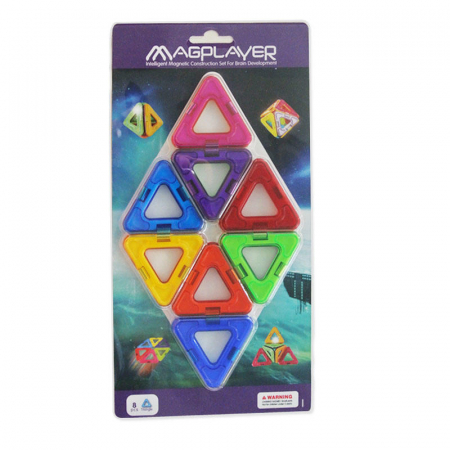 Seturi de construit - Joc de constructie magnetic - 8 piese, MAGPLAYER, 2-3 ani +