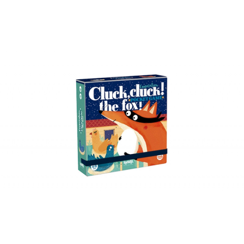 Jucarii copii 8-9 ani - Joc de cooperare Cluck, cluck the fox, editia de buzunar, Londji, 4-8 ani