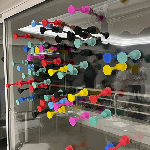 Joc de Darts cu Ventuze, Tossit, set de 7, albastru-galben [8]