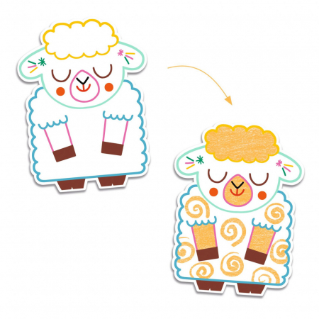 Joc de desenat Prieteni din ograda, Djeco, 18 luni+ [3]