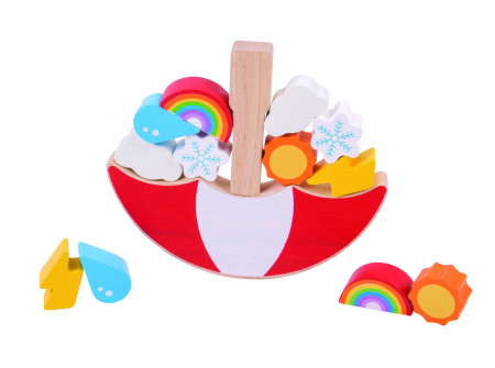 Jocuri de indemanare - Joc de echilibru - Balanta meteo, BIGJIGS Toys, 2-3 ani +
