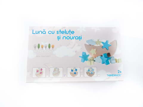 Joc de echilibru Luna cu stele si nourasi, Marc toys, 2-3 ani + [4]