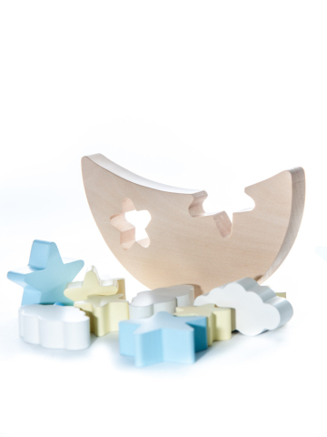 Joc de echilibru Luna cu stele si nourasi, Marc toys, 2-3 ani + [2]