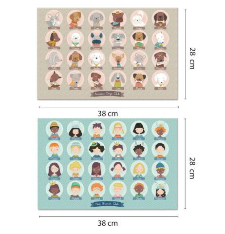 Joc de familie 2 in 1 Cine sunt eu, cu tablă reversibilă , 48 de piese, Apli Kids, +5 ani [3]