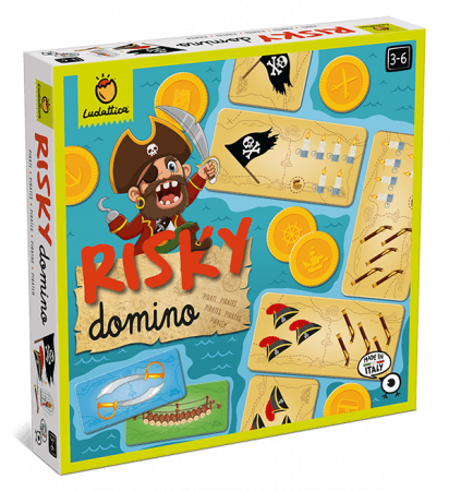 Jucarii gradinita si scoala - Joc de familie Risky Domino Pirati, Ludattica, 2-5 ani