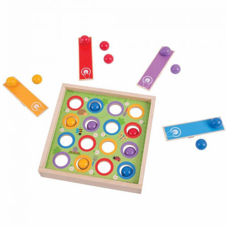 Jucarii copii 2-3 ani - Joc de indemanare - Bilute saltarete, BIGJIGS Toys, +3 ani