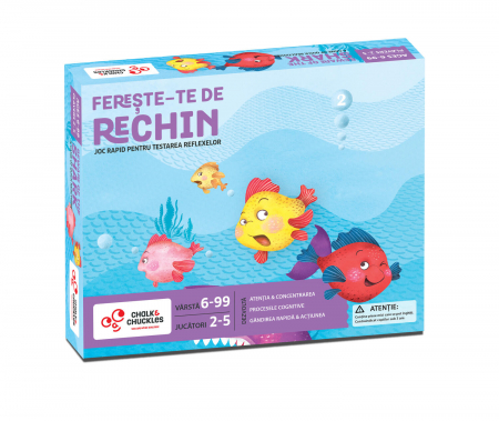 Jucarii baieti - Joc de indemanare- Fereste-te de rechin!, Chalk and Chuckles, 4-5 ani +