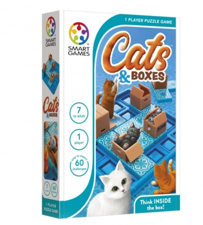 Produse - Smart Games - Cats and Boxes, , joc de logica cu 60 de provocari, 7+ ani