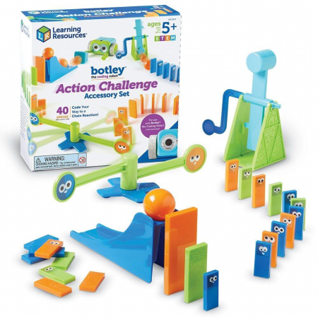Jucarii copii 4-5 ani - Joc de logica Robotelul Botley, Set 41 accesorii, Learning Resources, 4-5 ani +