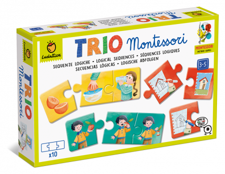 Jocuri de logica - Joc de logica TRIO MONTESSORI - Succesiuni logice, Ludattica, 3 - 5 ani