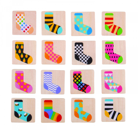 Joc de memorie - Ciorapeii mei, BIGJIGS Toys, 1-2 ani + [1]