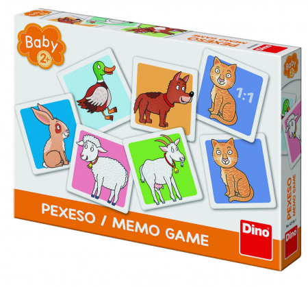 Jocuri inteligenta si memorie - Joc de memorie - Ferma vesela, Dino, 2-3 ani +