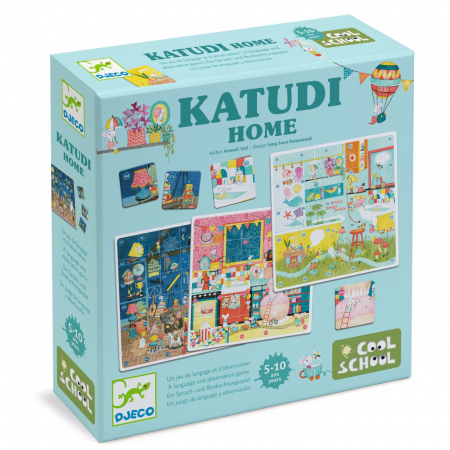 Jocuri de societate - Joc de observatie si comunicare Katudi acasa, Djeco, 5-10 ani