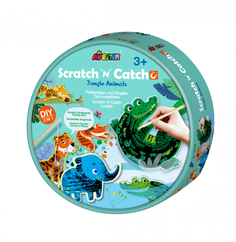 Jocuri creative - Joc de pescuit 2in1 razuibil - Scratch  N  Catch- Animale Jungla