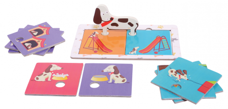 Joc de potrivire - Catelusul istet, Chalk and Chuckles, 2-3 ani + [4]