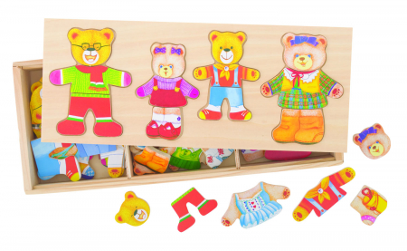 Joc de potrivire - Familia ursuletilor, BIGJIGS Toys, 2-3 ani + [1]