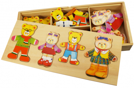 Vârsta - Joc de potrivire - Familia ursuletilor, BIGJIGS Toys, 2-3 ani +
