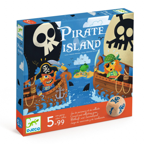 Jucarii copii 8-9 ani - Joc de societate Insula piratilor, Djeco, 5 ani+