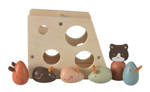 Jocuri de indemanare - Joc de stivuire Cascavalul, Pisica si soriceii, Egmont toys, 0-1 ani +