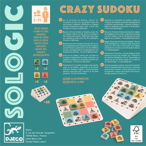 Joc de strategie Djeco, Crazy Sudoku, 6-7 ani + [3]