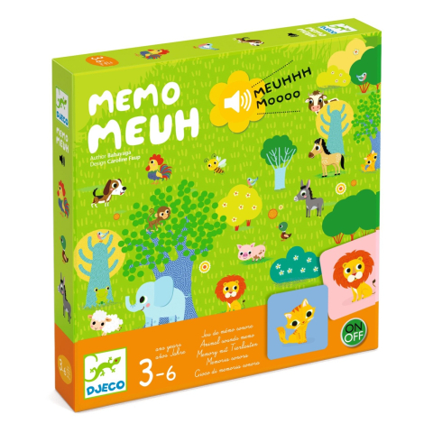 Vârsta - Joc Djeco cu sunete Memo Meuh, 2-3 ani +