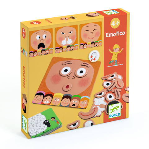 Jucarii copii 2-3 ani - Joc educativ Emotico, Djeco, 4 ani+