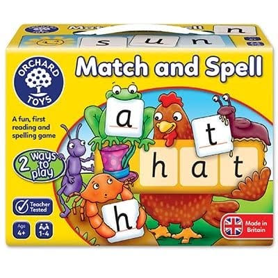 Jocuri inteligenta si memorie - Joc educativ in limba engleza Potriveste si formeaza cuvinte MATCH AND SPELL, Orchard Toys, 4-5 ani +