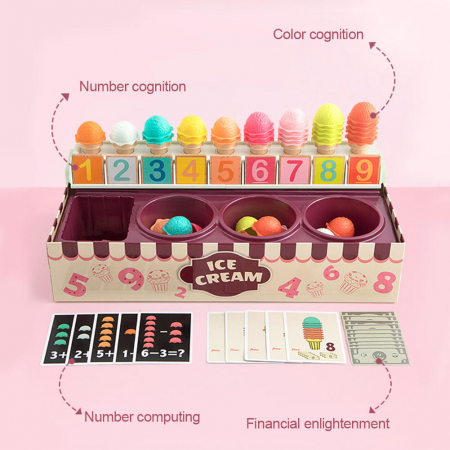 Joc educativ - Inghetata colorata, Topbright, 2-3 ani + [3]