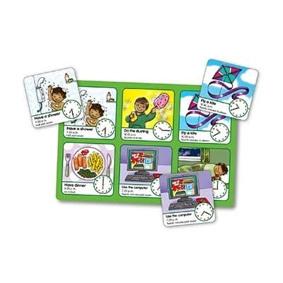 Joc educativ loto in limba engleza Citeste ceasul TELL THE TIME, Orchard Toys, 4-5 ani + [3]
