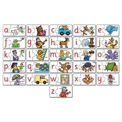 Joc educativ - puzzle in limba engleza Invata alfabetul prin asociere ALPHABET MATCH, Orchard Toys, 4-5 ani + [2]