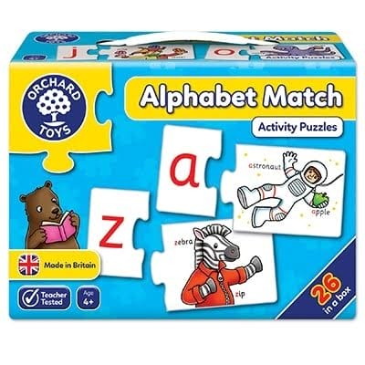 Joc educativ - puzzle in limba engleza Invata alfabetul prin asociere ALPHABET MATCH, Orchard Toys, 4-5 ani + [1]