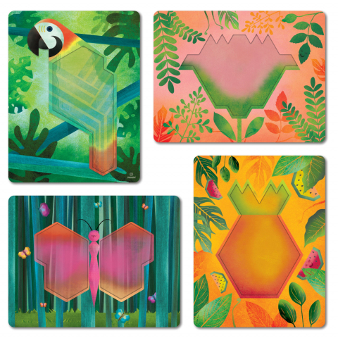 Joc educativ tip mozaic cu forme trapezoidale, Natura [4]