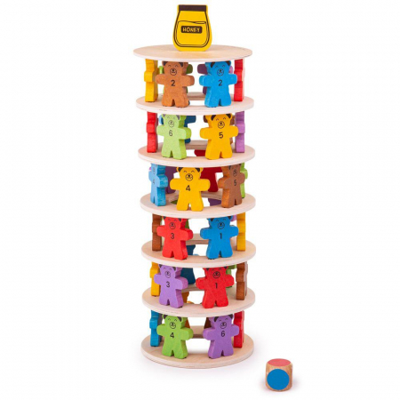 Jucarii baieti - Joc indemanare - Cursa ursuletilor, BIGJIGS Toys, 2-3 ani +