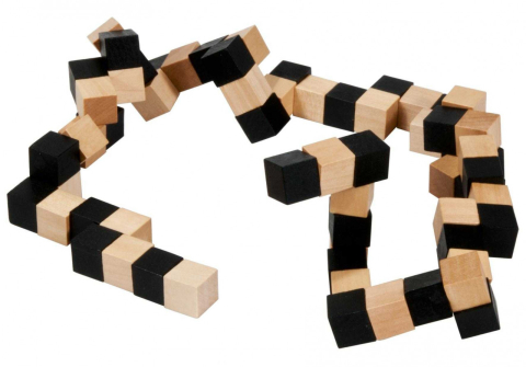 Joc logic IQ din lemn Anaconda, Negru, Fridolin, 8-9 ani + [2]