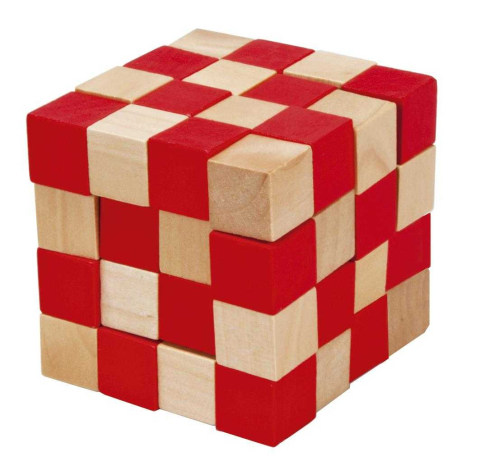 Jucarii copii 8-9 ani - Joc logic IQ din lemn Anaconda, Rosu, Fridolin, 8-9 ani +
